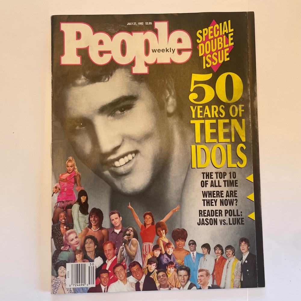 People July 27 1992 50 Years of Teen Idols Marky Mark Poster Luke Perry NO LABEL